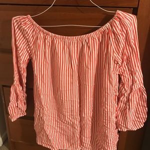 Red And White Striped blouse